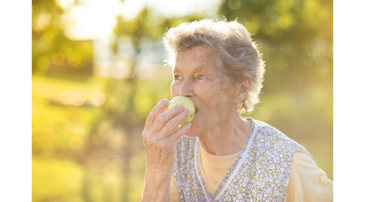 Elderly woman dining experience