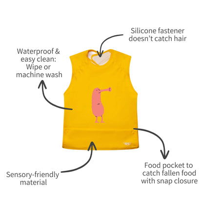 Sensory-friendly and machine-washable Apri bib solution for kids and teens with special needs