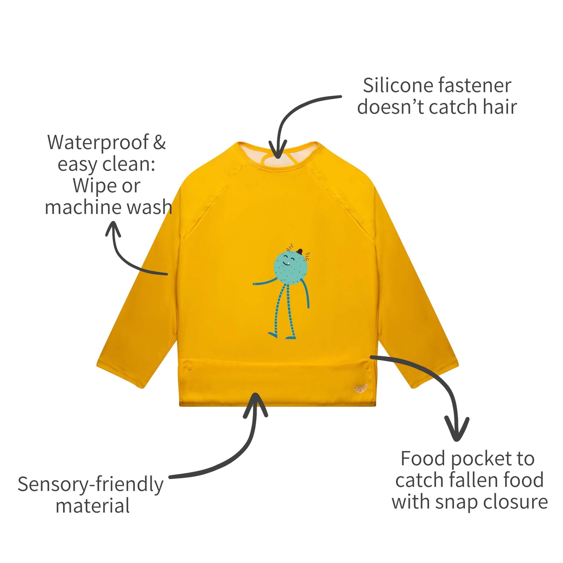 unique Apri bib features for kids, teens and adults with disabilities