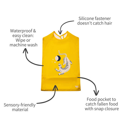 Sensory-friendly and machine-washable Apri disability bibs for all ages